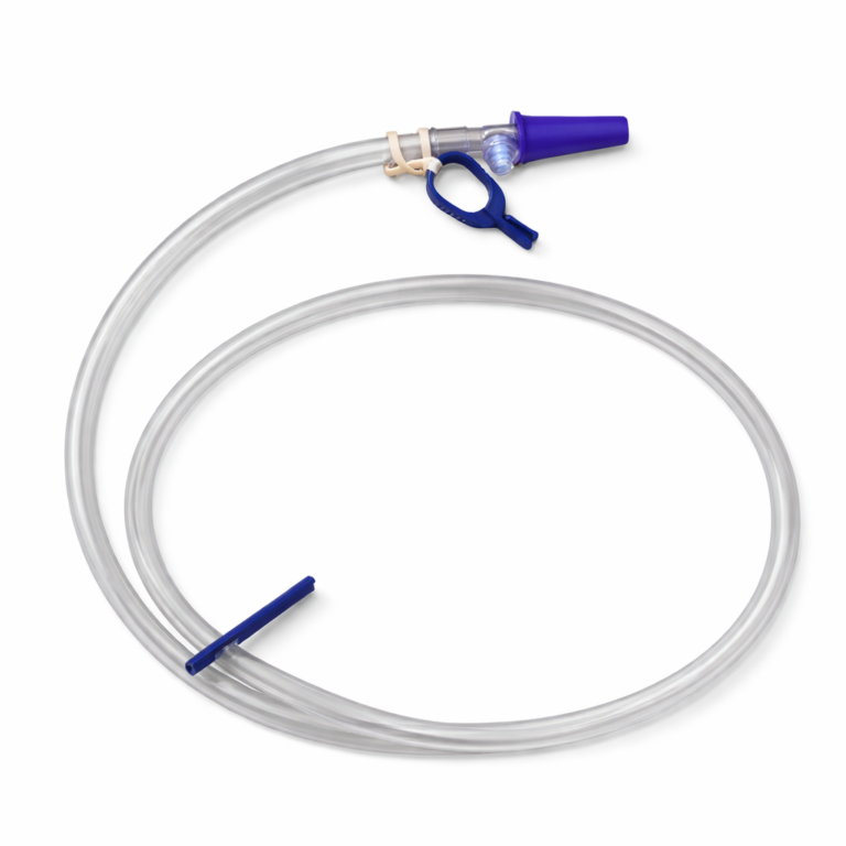 Medical catheter extension tube close-up